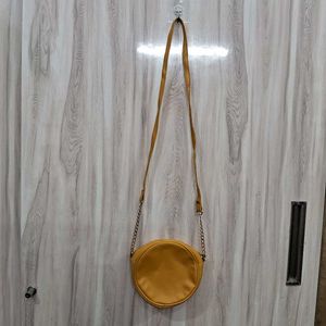 Mustard Round Crossbody Bag
