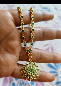 Panchaloham Green Stone Chain
