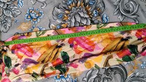 Colorful Floral Pleated Midi Dress