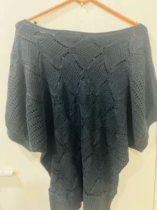 Black crochet Kaftan style top