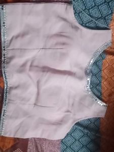 Elegant Sequined Trim Blouse