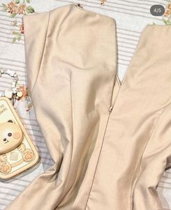 Elegant Beige Wrap Dress
