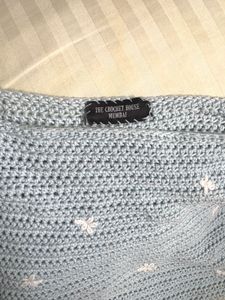 Baby Blue Crochet Daisy Tank Top