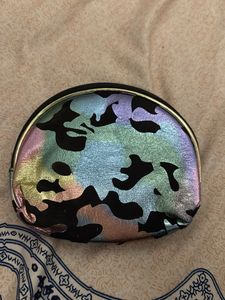Colorful Camo Print Pouch
