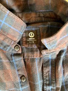 Men's Blue Plaid Flannel Shirt
