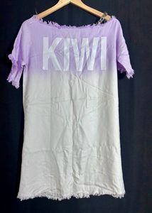 Ombre Dress In Lilac And White( M Size)