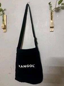 Kangol Black Canvas Sling Bag