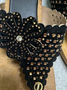 black slippers