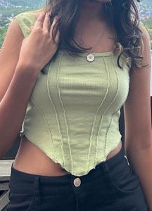 Ribbed Corset Style Tank Top