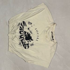 Graphic Print Cropped Top