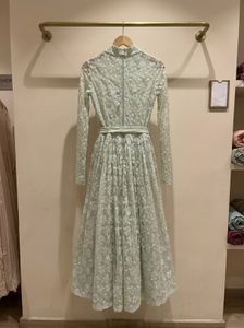 Elegant Lace High Neck Gown