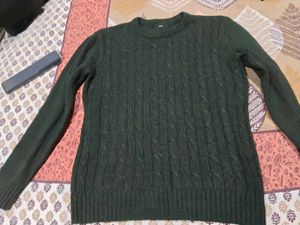 Classic Green Cable Knit Sweater 38 imported