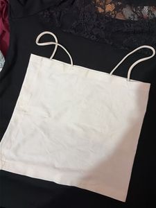 Basic White Spaghetti Strap Cami Top
