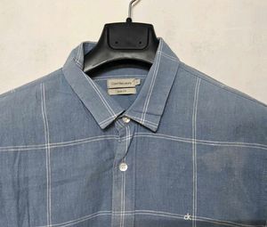Calvin Klein Blue Plaid Shirt