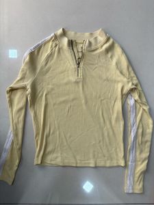 Cute Yellow Zip-Up Top