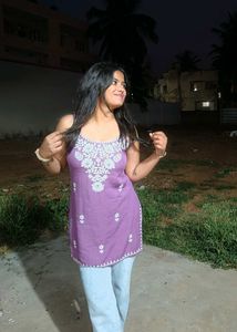 Embroidered Purple Kurta