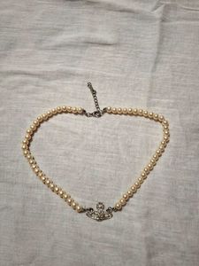 Pearl Choker Necklace with Orb Pendant