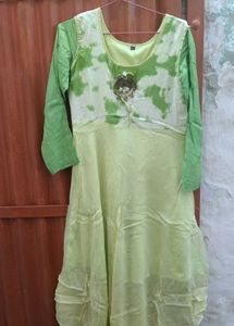 Green Tie-Dye Kurta with legging