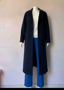 Elegant Navy Blue Trench Coat