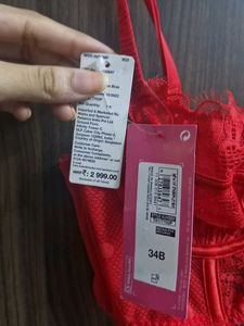 marks and spencer  Vibrant Red Lace Bra
