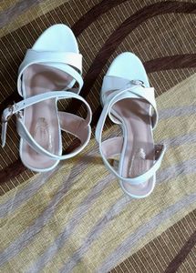 White Platform Stiletto Sandals