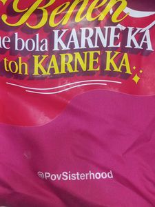 Vibrant Pink "Sisterhood" Tote Bag