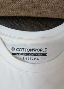 Cottonworld White Sleeveless Top