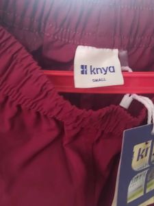 Maroon V-Neck Scrub Top and bottom