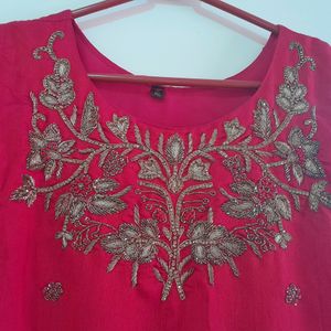 Red Ethnic Gown