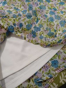 Papaya floral skirt