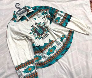 🎁Ethnic Printed Knitted Top F