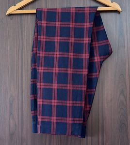 Plaid Slim Fit Trousers