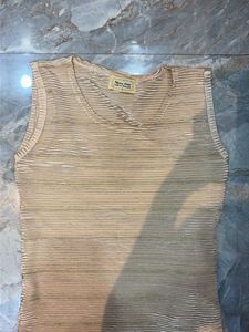 Sleeveless Pleated Knit Dress