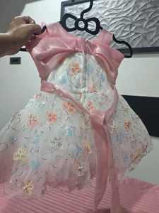 Beautiful Pink &amp; White Party Dress