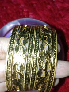Gold Plated Bangles - Set of 6