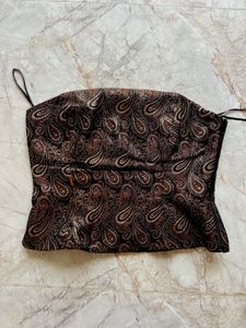 Brocade Silk Bustier Top (Traditional Modern)