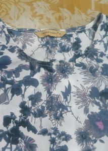 Floral Print Short Sleeve Dress with belt
