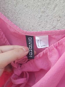 H&amp;M Pink women puffy sleeves dress