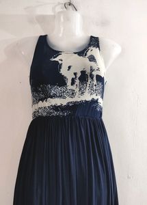 Boho Maxi Dress with Horse Print