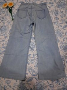 Light Wash Wide Leg Denim Jeans