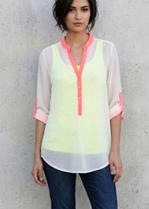 Sheer Shirt With Tank Top