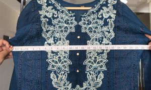 Elegant Blue Embroidered Kurta Set