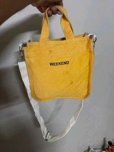 Bright Yellow Tote Bag