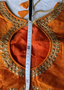 Orange Embroidered Blouse