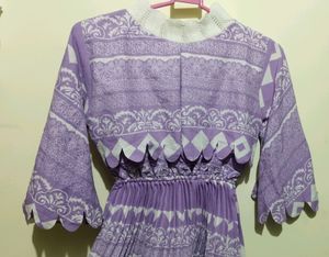 Purple High Neck Top For Ladies &amp; Girls