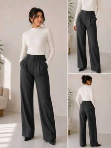 Chic High-Waisted Wide-Leg Trousers