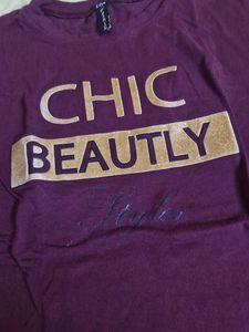 Chic Purple Graphic Tee