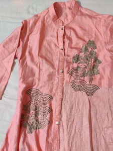 A-line Pink Kurta