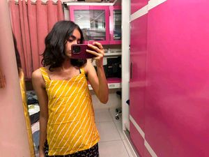 Yellow Ethnic Kurta Top