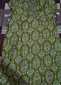Olive Green Printed Kurta Set..✿🌸